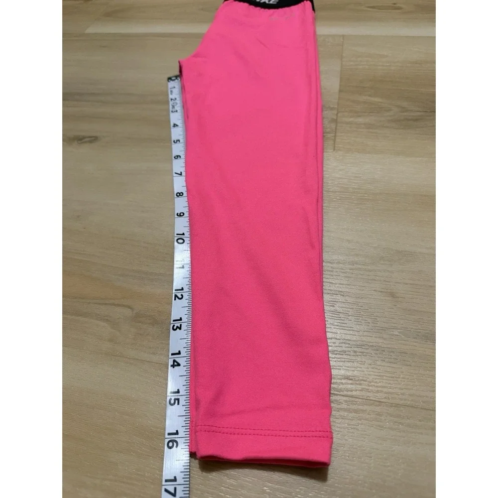 Nike Dri Fit Girls Leggings Size 6 Hyper Pink Athletic Activewear Swoosh NWT